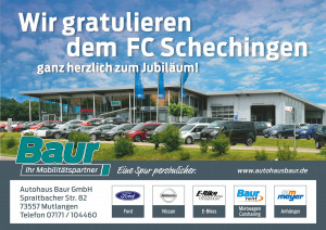 Autohaus Baur Anzeige FC Schechingen